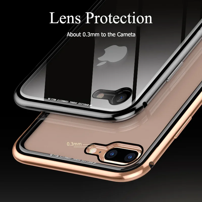 Металлический бампер для iPhone XS Max прозрачный жесткий чехол из ТПУ на заднюю