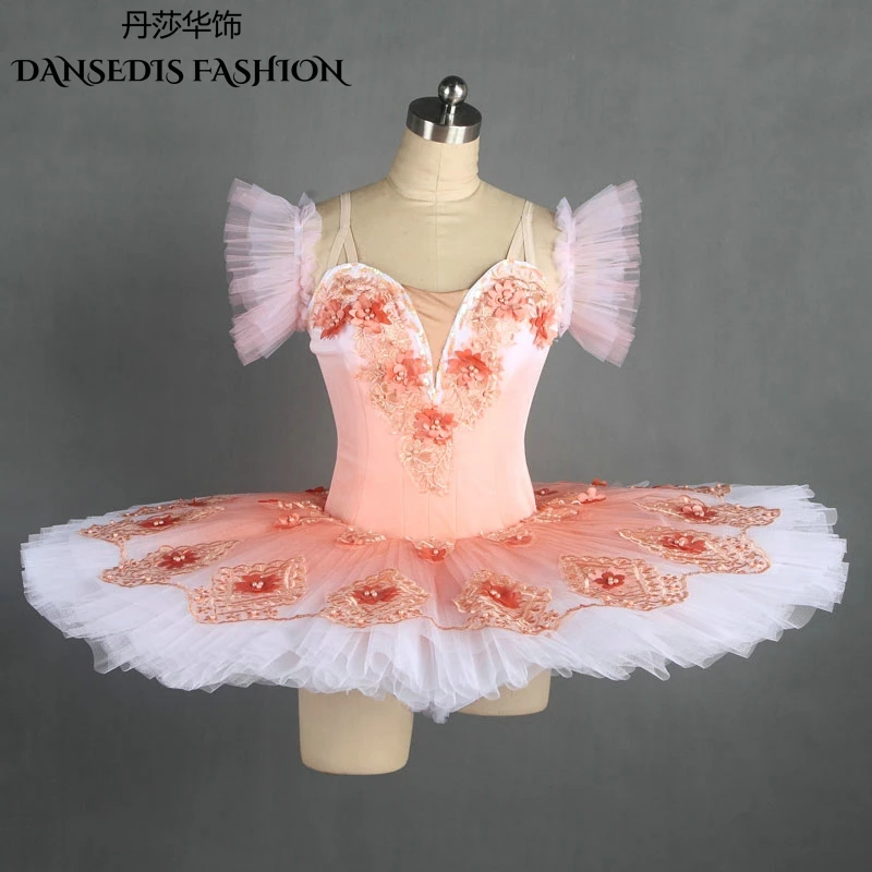 

Lovely Pink Professional Classical Pancake Ballet Tutu Dress,Women/Girls Ballerina Stage Performance Competition Dance Costume