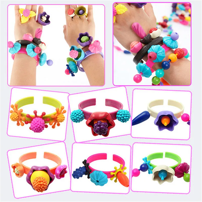 DIY бусины игрушки Детские модные игрушки для девочек Беспроводная поп игрушка-браслет бисер для детей развивающие игрушки для детей