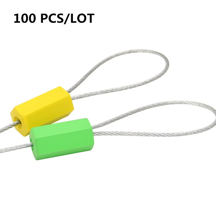 

100 PCS Security Self-Locking Seals Wire Metal Cable Ties 40cm container's lock steel for tanker sealing Freight seal lock