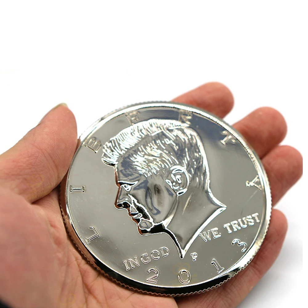 73 мм большая Волшебная монета половина доллара Высококачественная памятная
