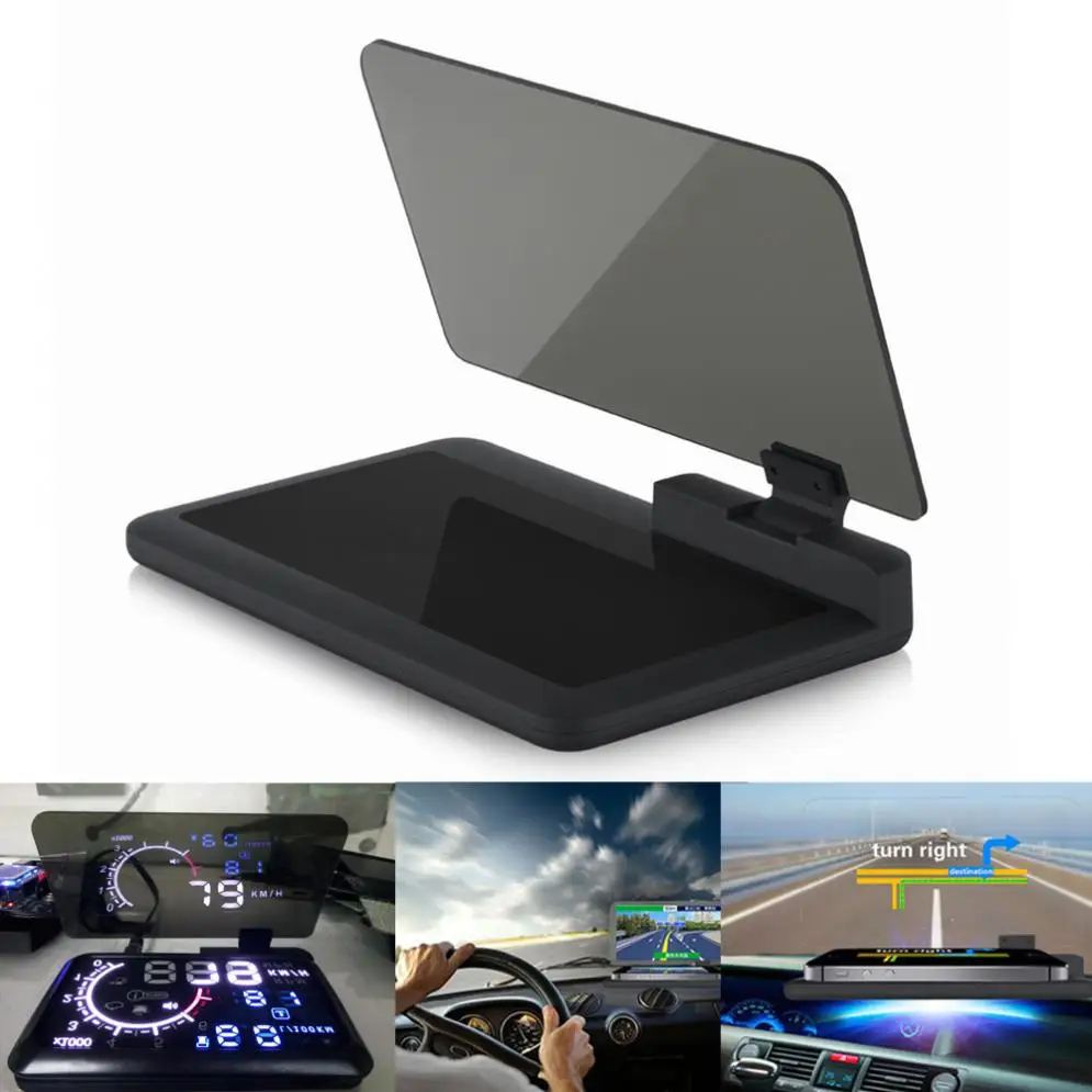 150 x 95 20mm Universal Durable HD Reflection Smartphone Navigation Head Up Display Holder for 6 inch Phone &amp HUD | Автомобили и