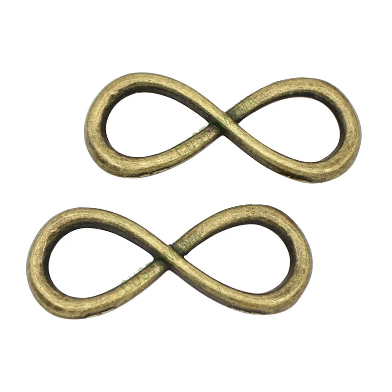 

50pcs-Antique Bronze Infinity Connector Charms, Jewelry Making 31x13mm