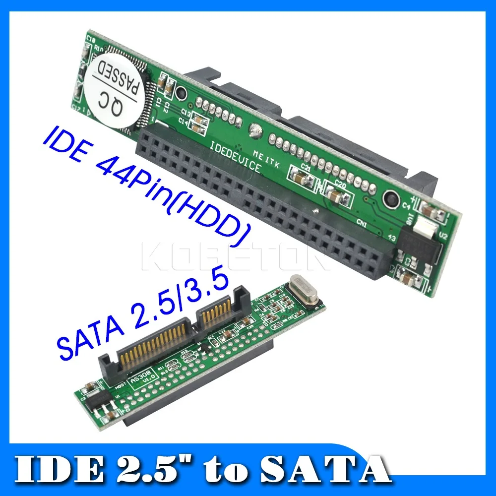 Kebidu IDE 44 pin 2 5 дюйма к SATA ПК адаптер конвертер 133 Гб/с Поддержка ATA 100 HDD CD DVD серийный