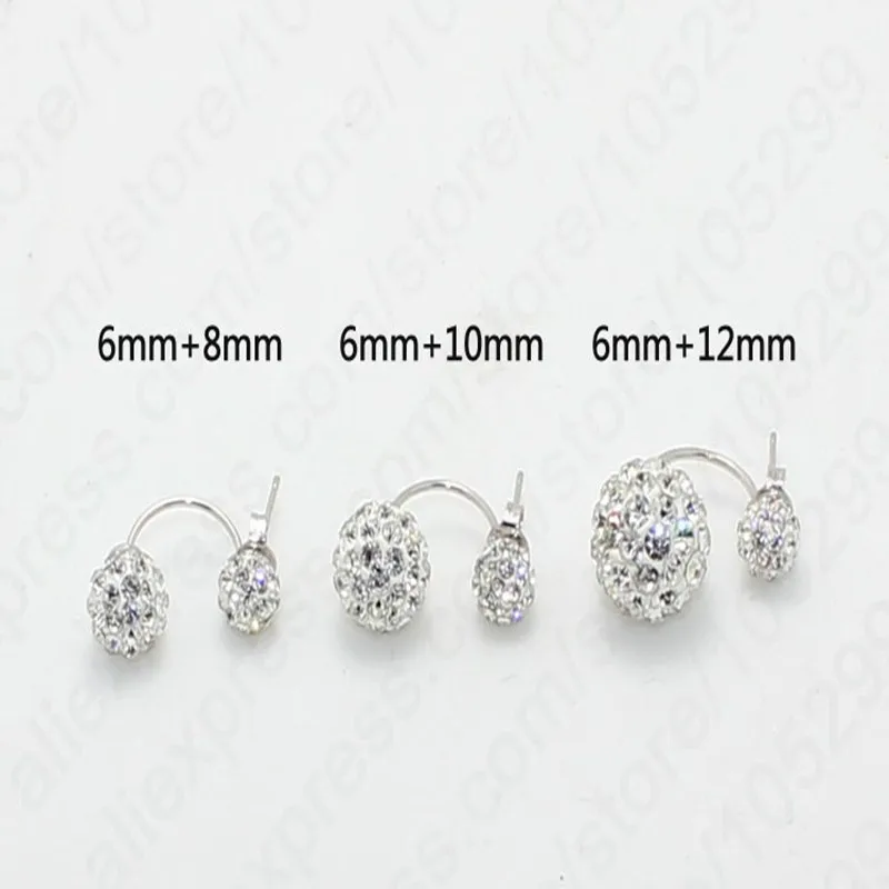 Деталь одна пара Новое поступление красивые 925 Стерлинговое серебро двойной