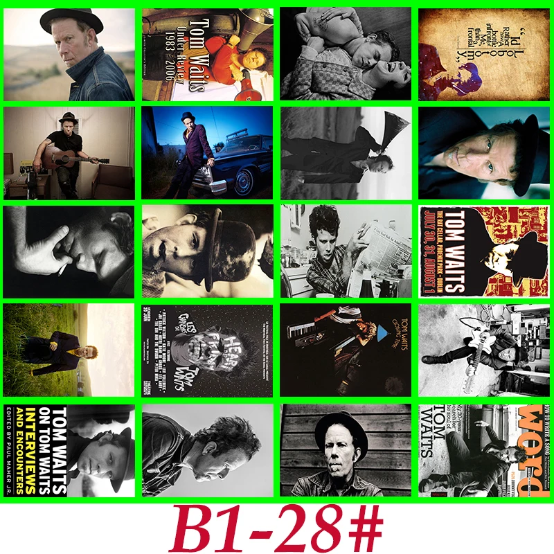 Наклейка из классической серии B1 28 # Tom Waits 20 шт. ПВХ наклейка Дорожный чемодан