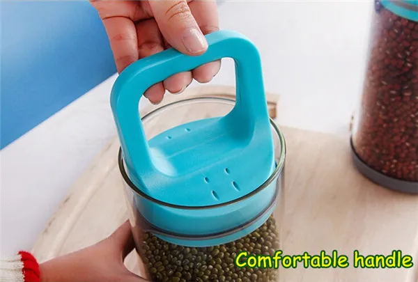 Стекло канистра вакуумные 15*9.5 см кухня выдвижной jar выдерживать высокие