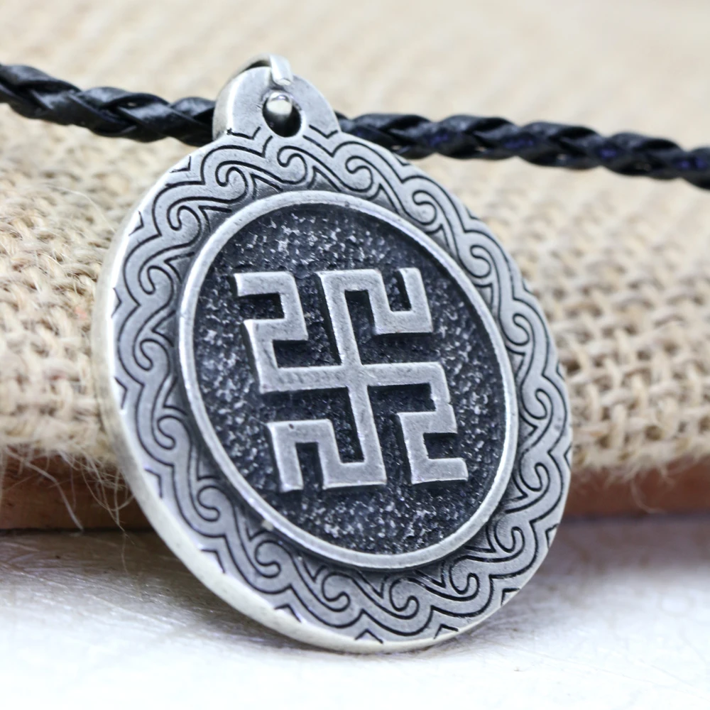 

10pcs Kolovrat Sllavics Pendant Necklace Bogovnik Sllavics Amulet Pendant Necklace Talisman Pagan Jewelry