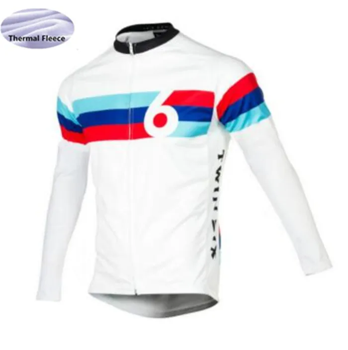 Мужская теплая флисовая велосипедная кофта с длинным рукавом Twin Six Ropa Ciclismo одежда