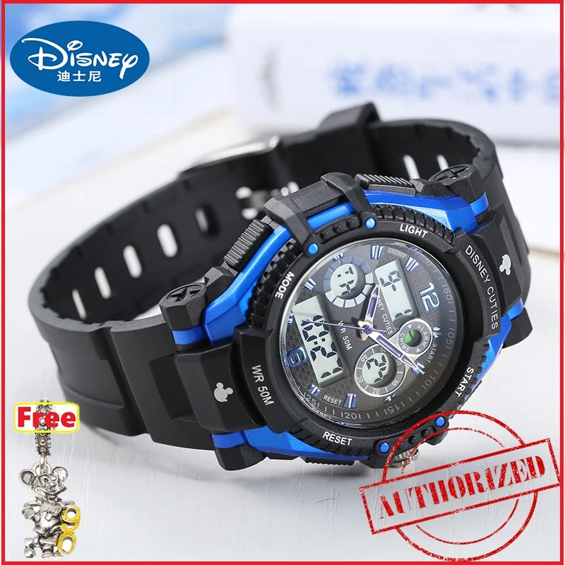 Детские спортивные многофункциональные часы Disney для мальчиков и девочек