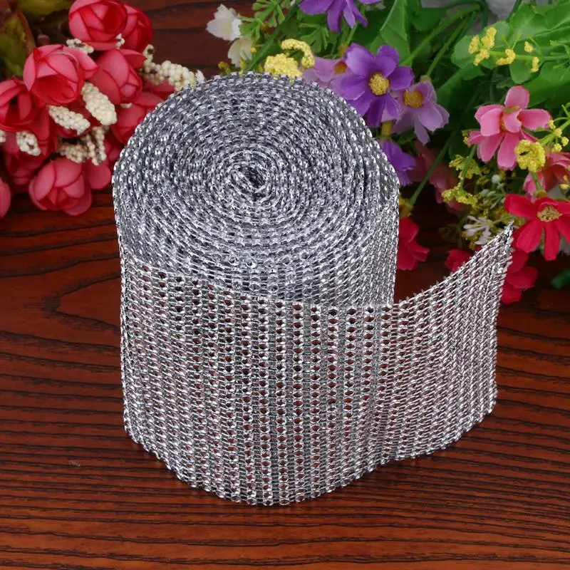 24 рулона 5 ярдов отделка Алмазная блестящая Сетка ленты обертка рулон горный