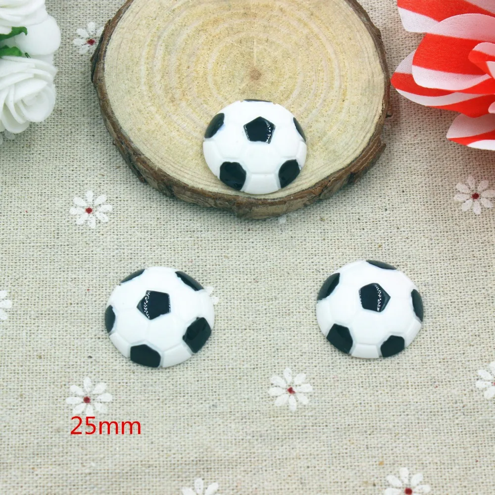 

15pcs/lot resin cabochons accessories new arrival resin football kids jewelry decoration