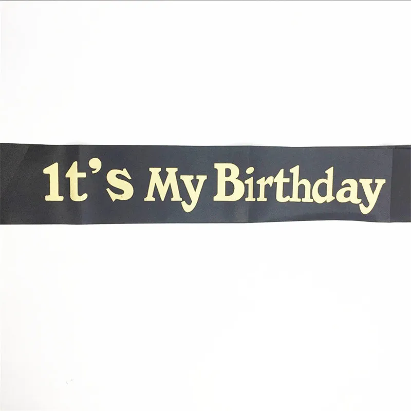 1 шт. принадлежности для вечеринок блестящее золото моя лента дня рождения
