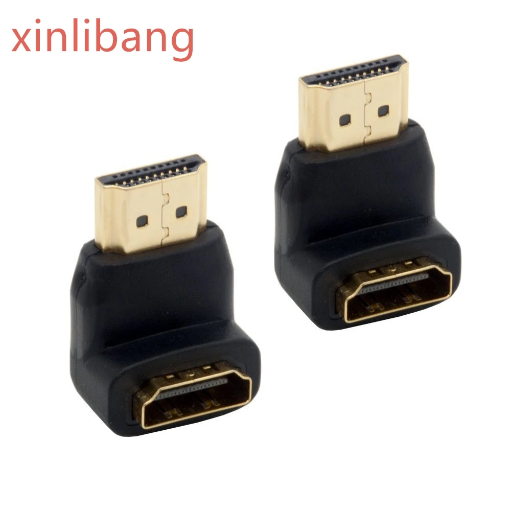 

Right Angled HDMI Adapters 90 Degree Gold Plated Connectors Male to Female Sockets Support Resolutions 1080p 3D TV HDTV /lot