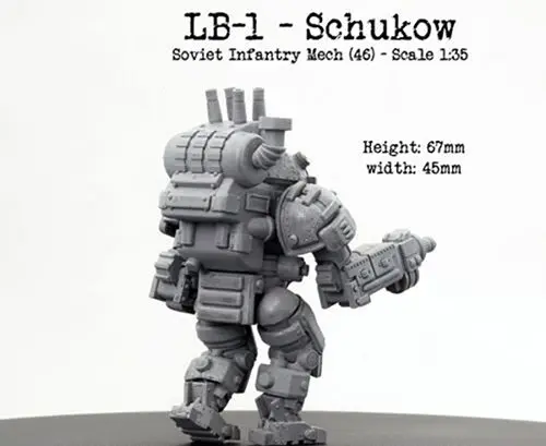 1/35 масштаб 67 мм Неокрашенная фигурка советского робота Второй мировой войны |