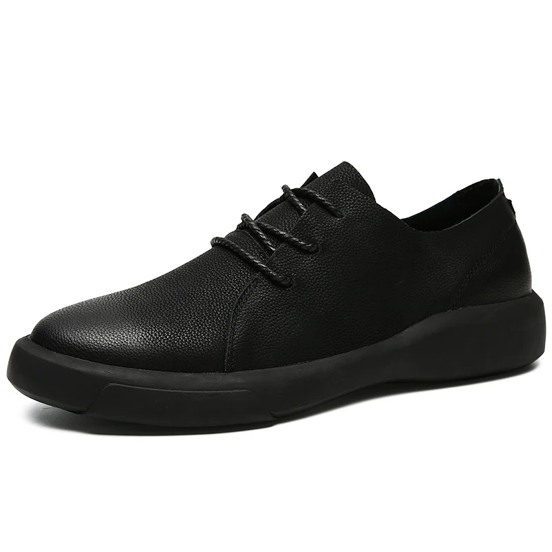 MVVT Comfortable Genuine Leather Men Shoes Quality Lace Up Casual leather Loafers Soft Flats Hot Sale Moccasins | Обувь
