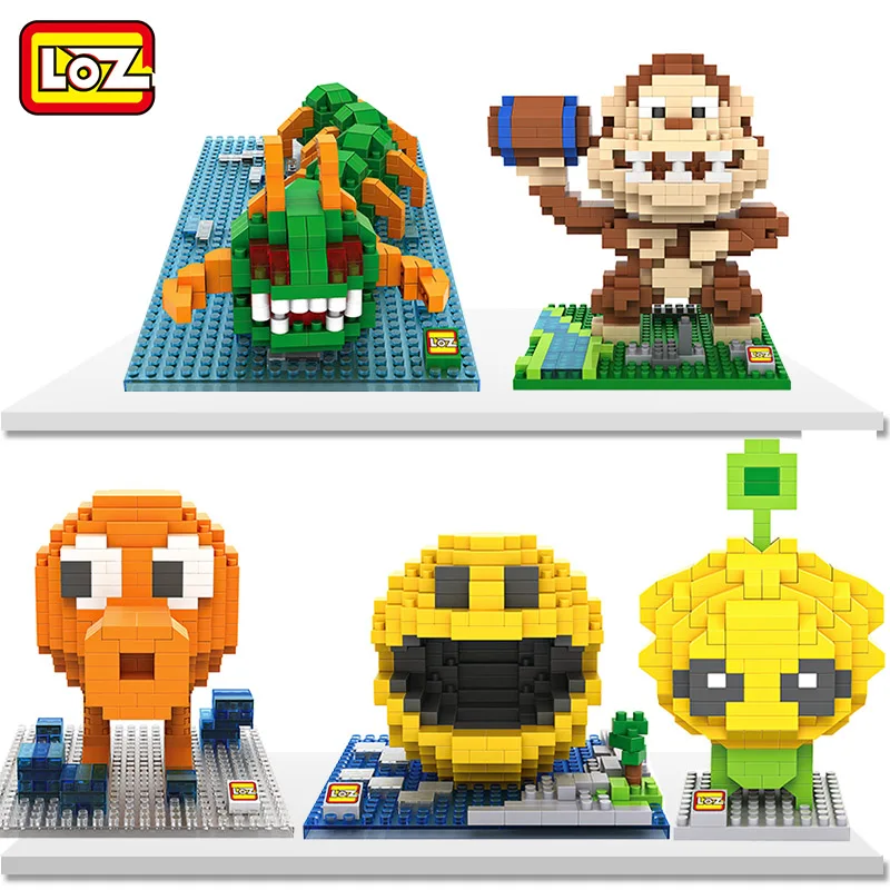 LOZ фильм пиксели 3D DIY Симпатичные алмазные строительные блоки фигурки Обучающие