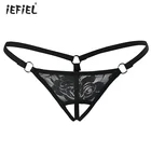 Женское нижнее белье, Эротические трусики-стринги без косточек, кружевные сексуальные трусики-танга, Трусики-бикини с открытой промежностью