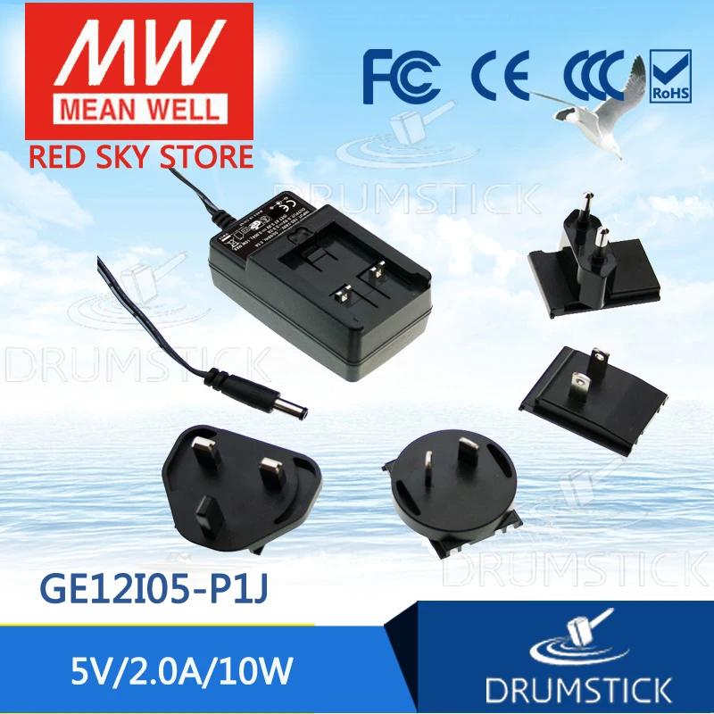 

Steady MEAN WELL GE12I05-P1J 5V 2A meanwell GE12I 5V 10W AC-DC Interchangeable Wall-mounted type Adaptor