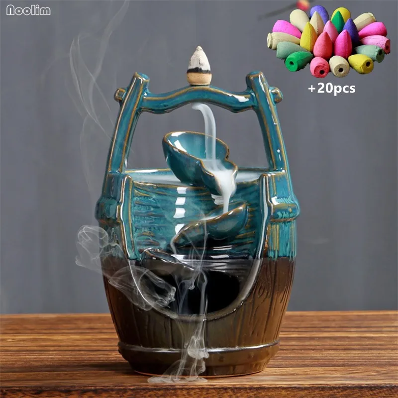 Фотокурильница с подсветкой в виде водопада украшение для дома и офиса подставка