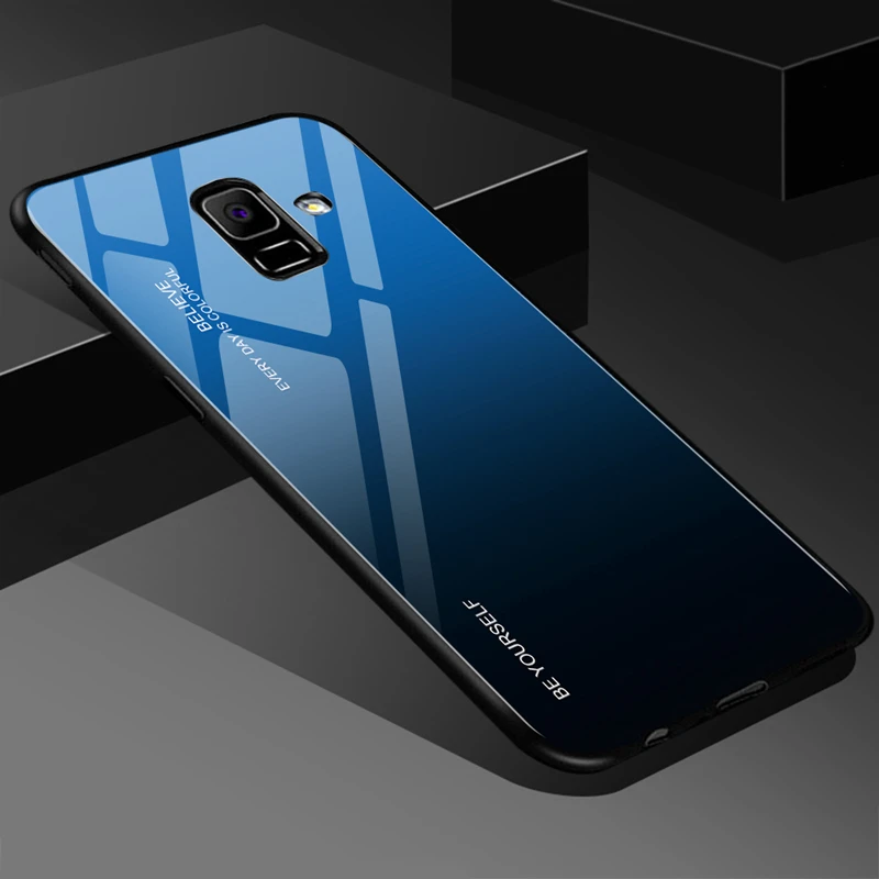 Чехол из закаленного стекла для Samsung Galaxy S8 S9 S10 Plus S10e A50 A30 70 A7 J6 A8 2018 Note 8 9 M30 M20 Aurora