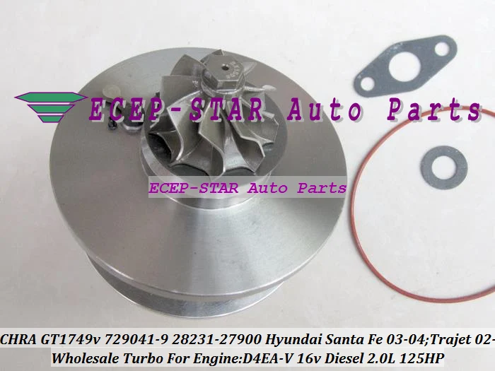 Турбокомпрессор GT1749V 729041 729041-5009S 28231-27900 для HYUNDAI Trajet Santa Fe CRDI 2003-05 D4EA-V 2.0L | Автомобили