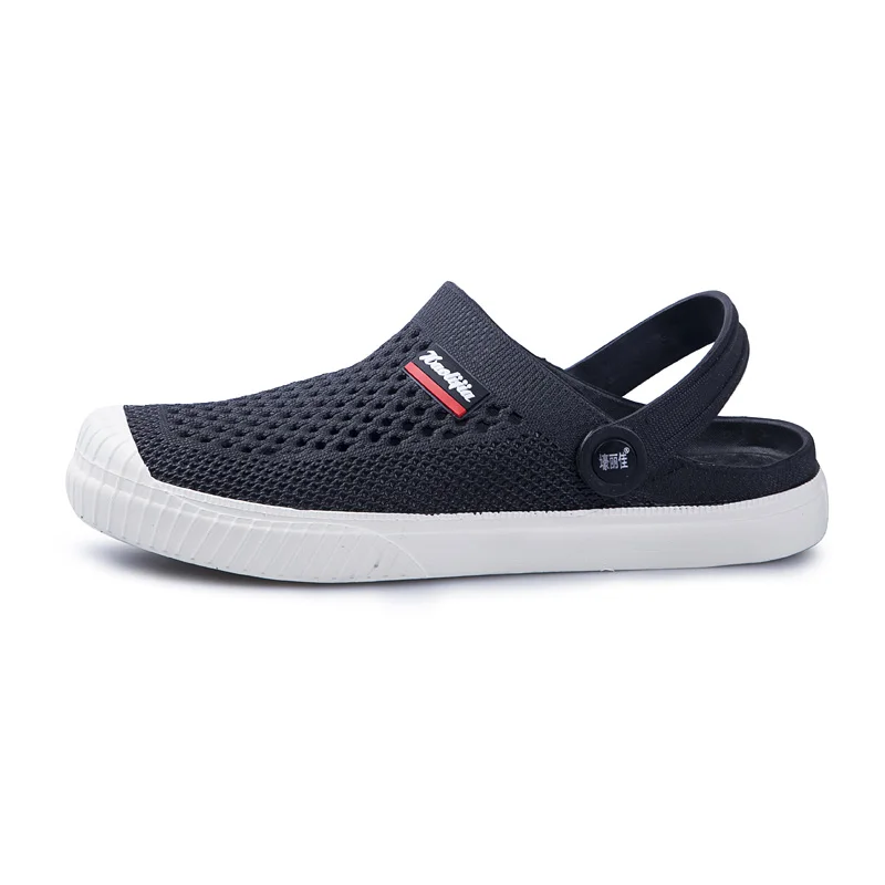 BLACK Sapato feminino; коллекция года; брендовые беспошлинные сабо для влюбленных; 6 цветов; обувь с кроком; мужские сандалии с ремешками; летняя пляжная обувь для плавания; мужская обувь - Цвет: BLACK