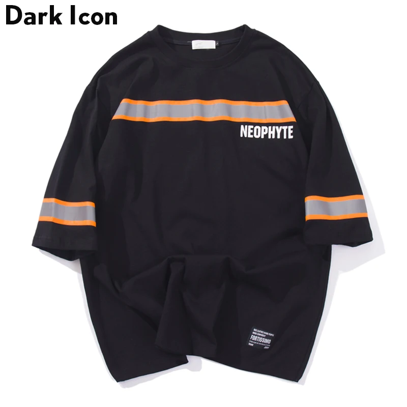 Dark Icon Fire Man 3M Reflection негабаритная Мужская футболка 2019 летние свободные футболки с