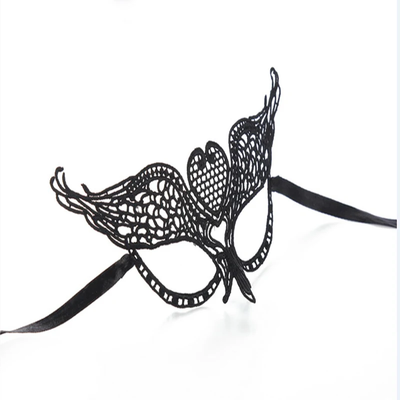 1 шт. черный Для женщин Сексуальная кружевная маска на глаза Вечерние Маски для