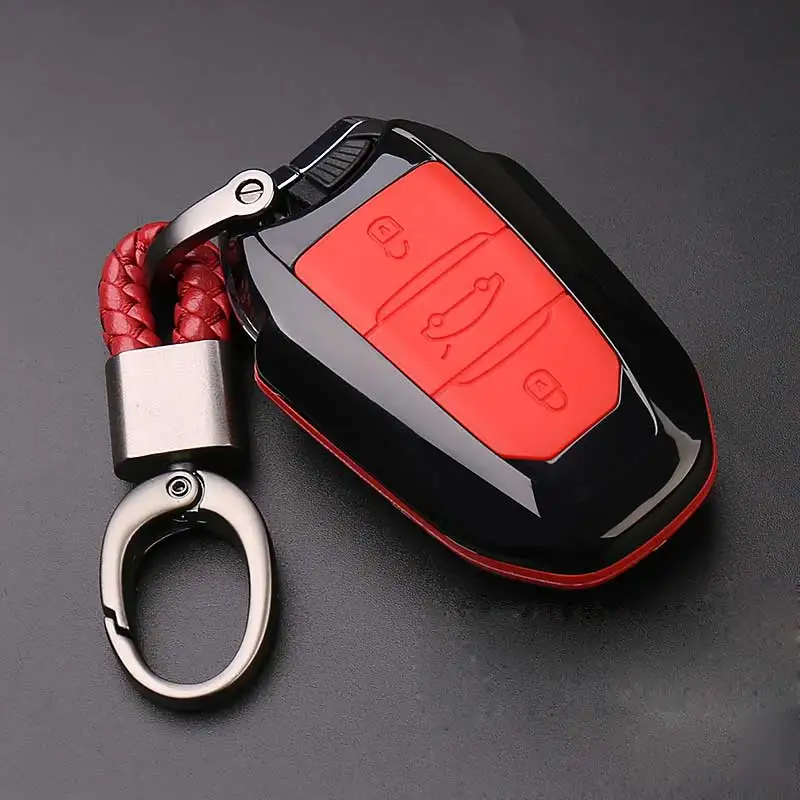 ABS Silicone Carbon Fiber Car Key Case Cover For Peugeot 301 308 408 508 2008 3085 3008 307 206 Chain Caso Chave | Автомобили и