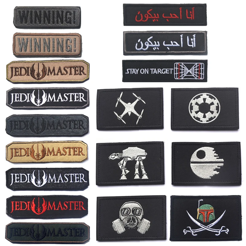 

Вышитые нашивки, звезды 3D тактическая нашивка Военная, нашивки на липучке аппликация эмблем для одежды, сумок, курток