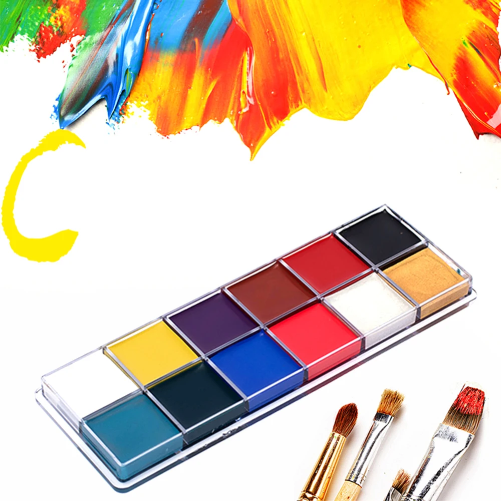 12 Colors Drawing Toys Oil Paints Face Body Painting Pigment Art Theme Party for Halloween Cosplay Make Up Tool | Игрушки и хобби