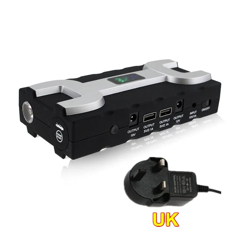 UK 600A пиковый 20000 мАч двойной USB портативный автомобильный стартер зарядное устройство-компактный внешний аккумулятор для мобильных устройств автомобильный аккумулятор - Цвет: UK