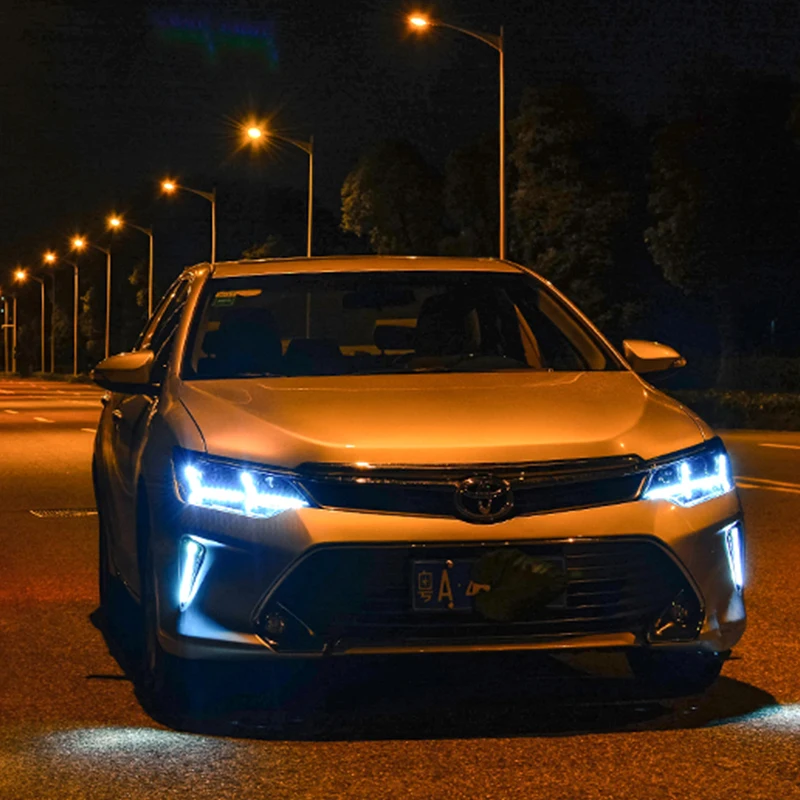 Автомобильный Стайлинг для 2015 2016 2017 Toyota Camry V55 светодиодный фонарь новые фары drl