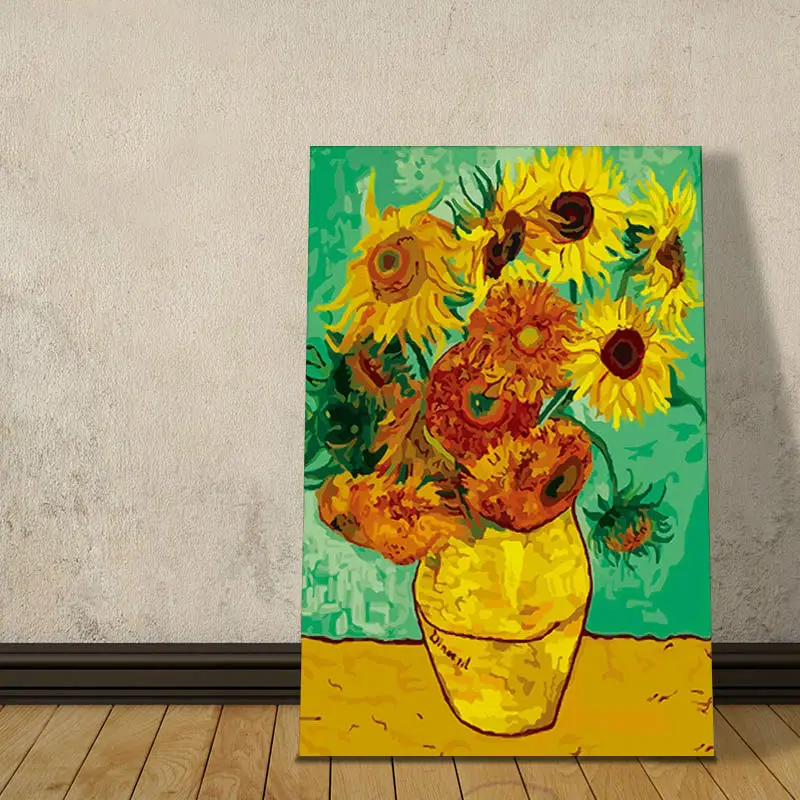 Модульная картина Ван Гог Подсолнух цифровая Раскраска по номерам сделай сам