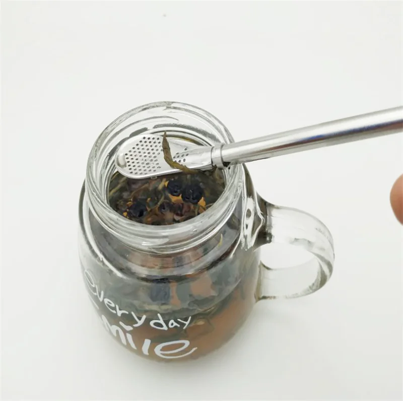 Нержавеющая сталь соломенная ложка Чайный фильтр Yerba mate трубочки для чая Bombilla Gourd многоразовые чайные инструменты моющиеся барные аксессуары