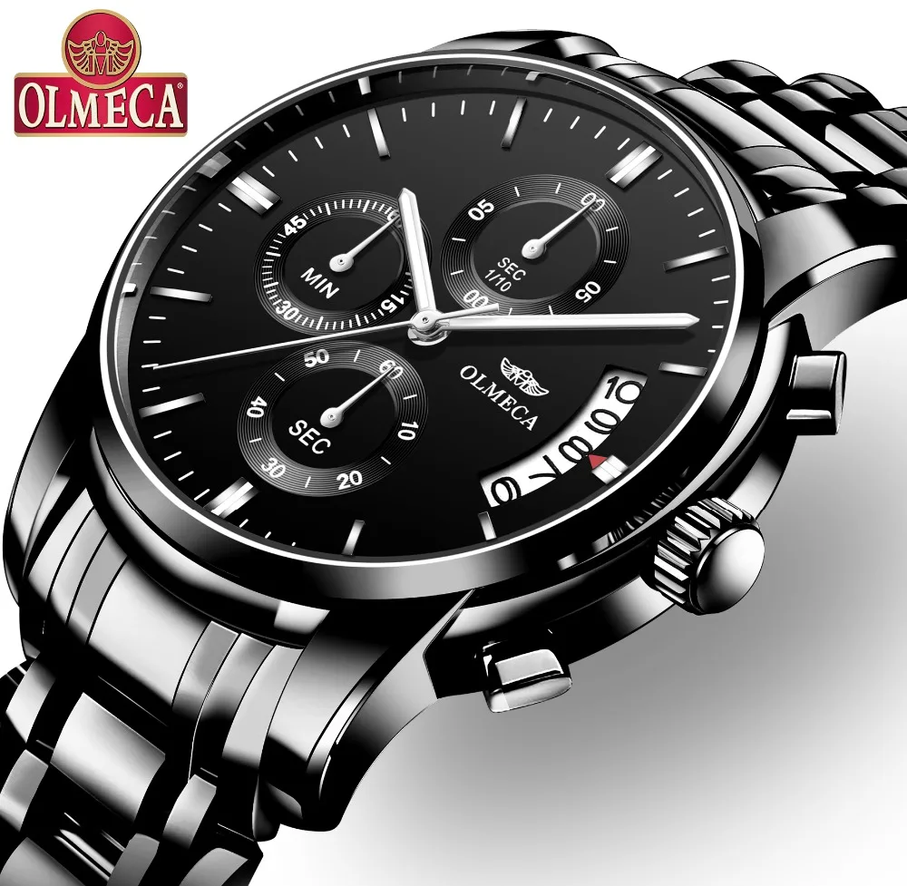 OLMECA relogio masculino Топ бренд часы мужские спортивные водонепроницаемые военные