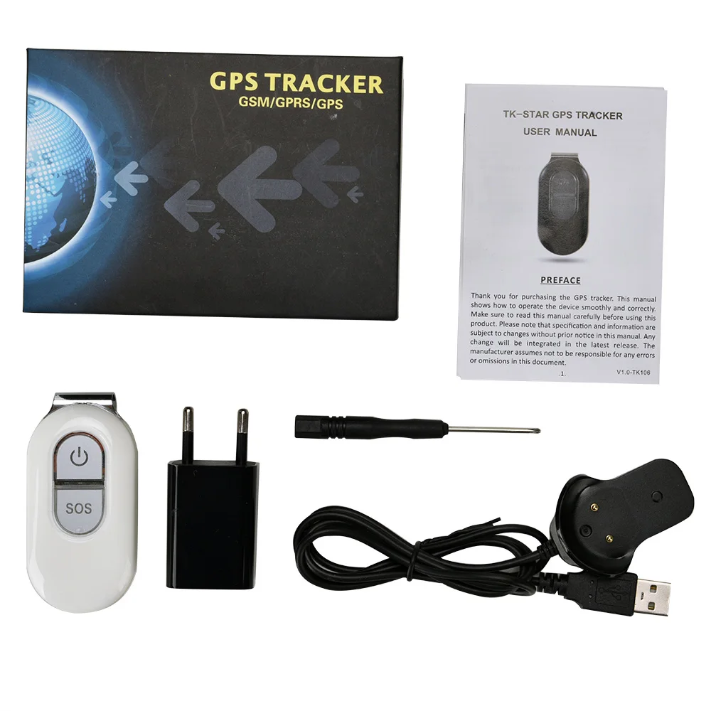 Черный Мини водонепроницаемый GSM GPS Трекер локатор для детей домашних животных