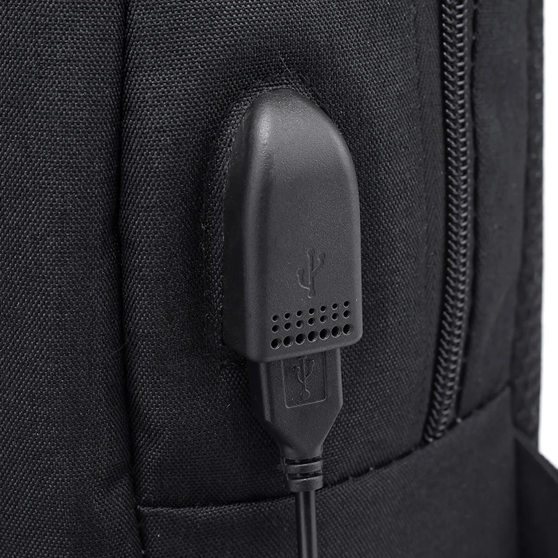 Сумка для ноутбука с USB зарядкой Мужская школьная сумка на молнии подростков