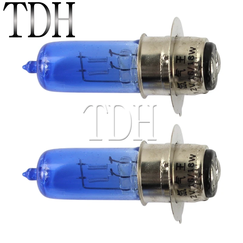 Галогенная лампа для мотоцикла 12 V 18/18 W Белый Ксеноновые фары для UTV/самокатов Honda Kawasaki Yamaha гризли 660 02-06