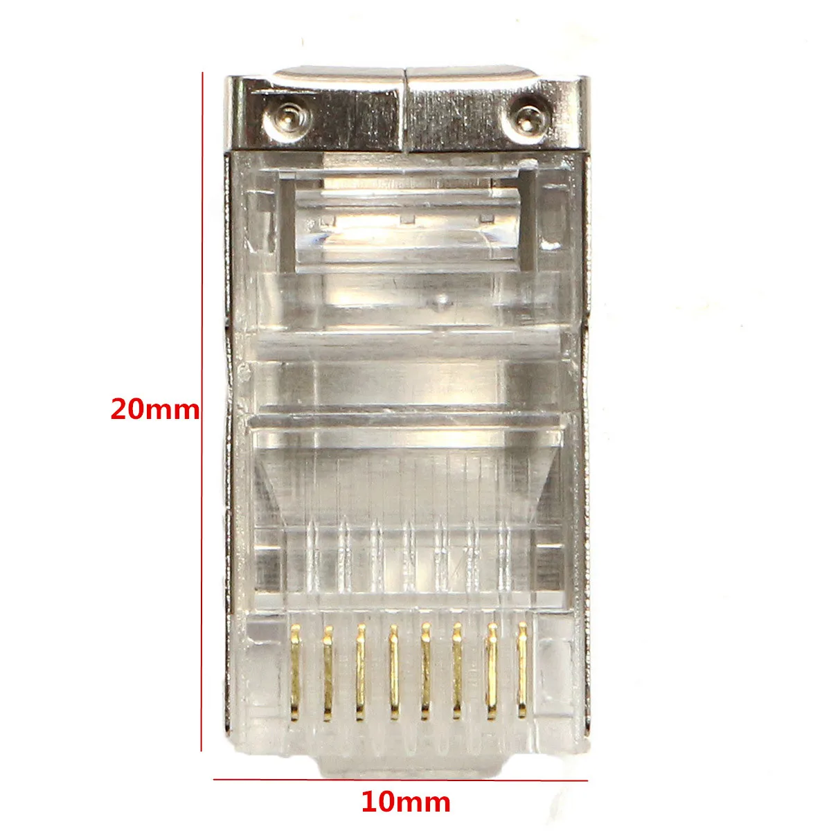 Высококачественный 50 шт. разъем RJ45 Cat6 8 контактный 8P8C экранированный