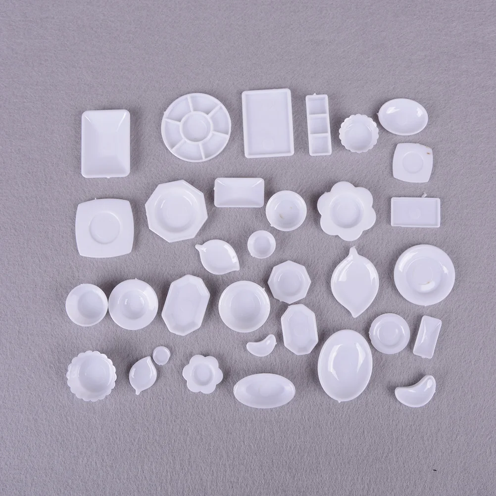 

33Pcs/Set Acrylic Kitchen Mini Cup Plate Dish Tableware Miniatures Decor Toys for Kids Girls Gifts For Children Doll Accessories