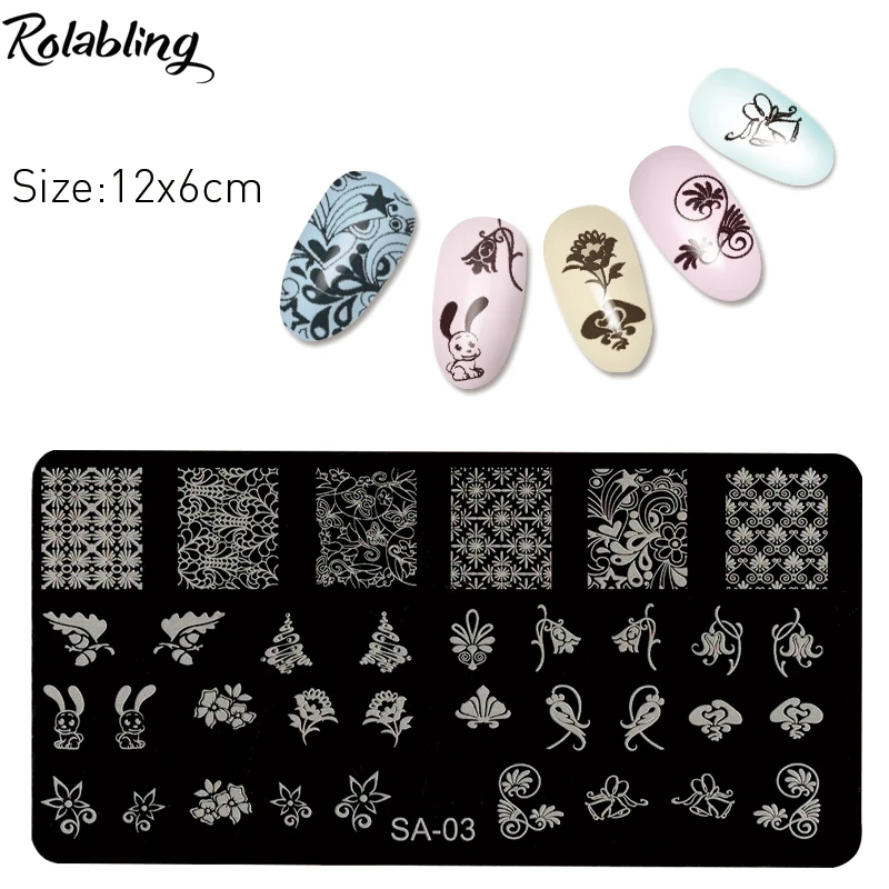 1 шт. трафарет для стемпинга ногтей из нержавеющей стали | Красота и здоровье