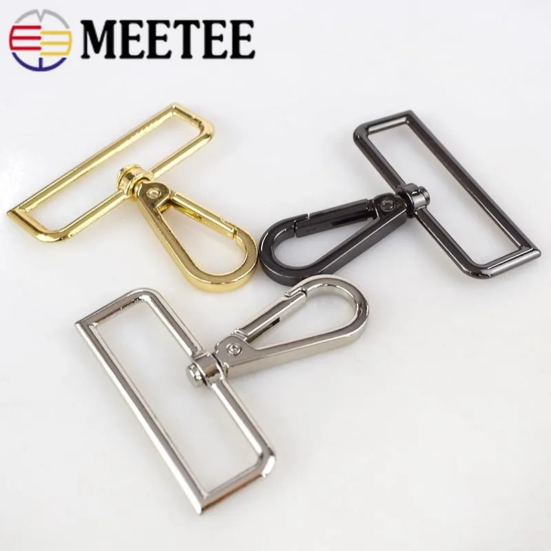 Meetee 2, 6 штук в партии, ID25mm сумки на плечо и ремешком с пряжкой вокруг зажим для лямки повесить крюк DIY брелок застежка для собак кожаный аппаратных аксессуары для ванной комнаты