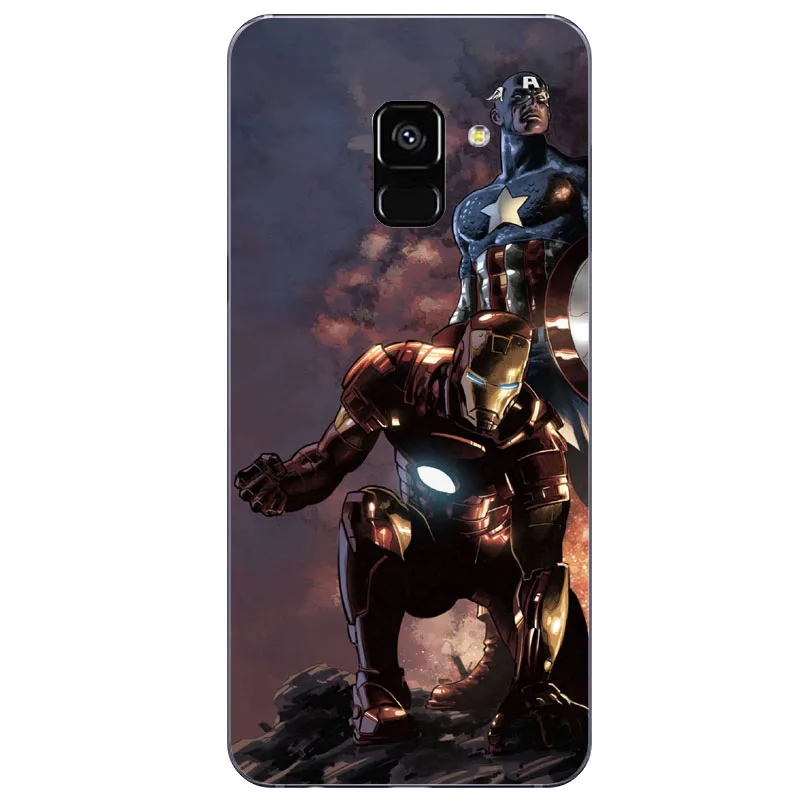 Чехол Marvel Superman Hombre de Hierro Batman DC Comics silicona для Samsung A10 S10LITE S8 S9PIUS S7EDGE 2018A8