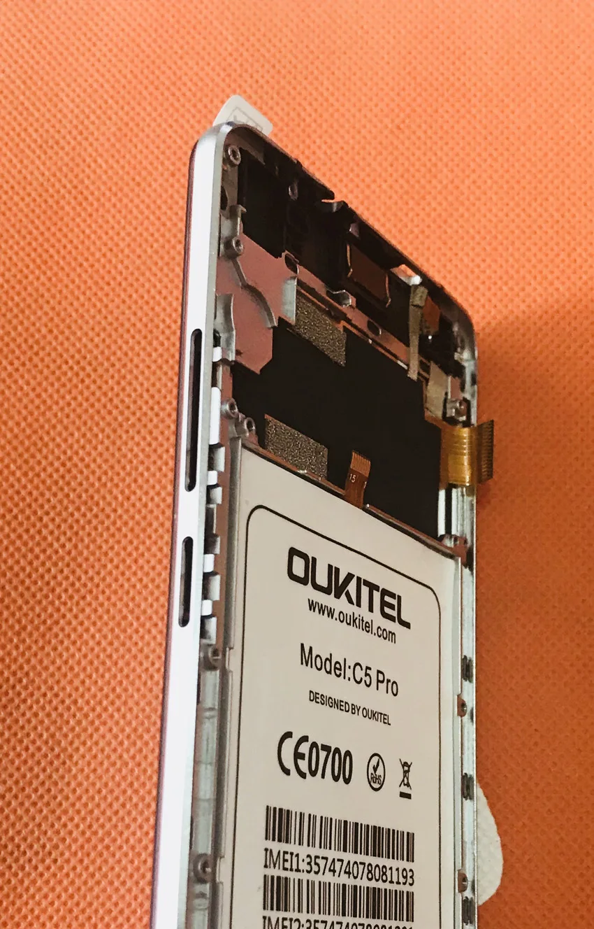 Используется оригинальный ЖК дисплей экран + сенсорный рамка для OUKITEL C5 Pro MTK6737