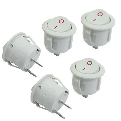 5 шт. 2 булавки SPST On/Off круглый Кулисный переключатель AC 6A/250 В 10A/125