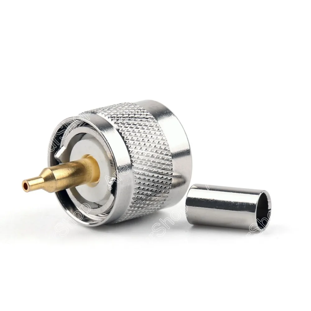 Areyourshop горячая распродажа 10 шт. разъем UHF штекер PL259 зажим RG58 RG142 LMR195 RG400 кабель
