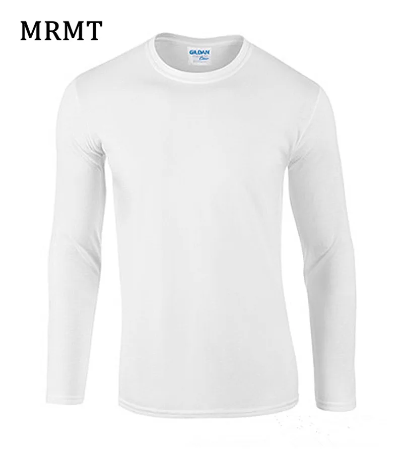 MRMT хлопок, Мужская футболка с длинным рукавом, чистый цвет, хлопковая футболка с длинным вырезом, одноцветная футболка