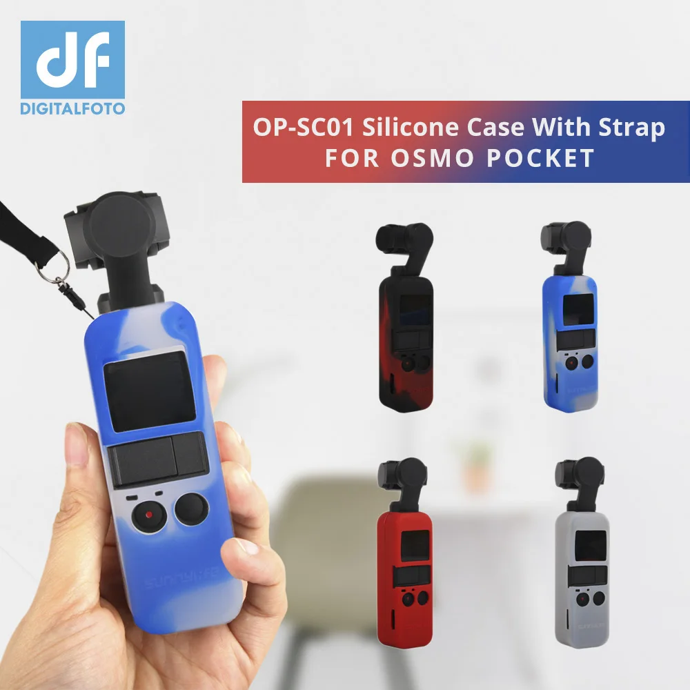 DIGITALFOTO OP SC01 силиконовый портативный защитный чехол с ремешком на шею для DJI OSMO